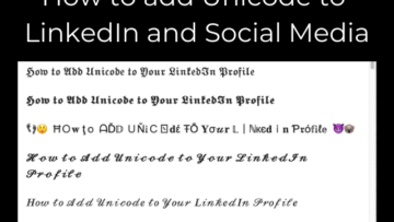 How to add unicode to LinkedIn and special media