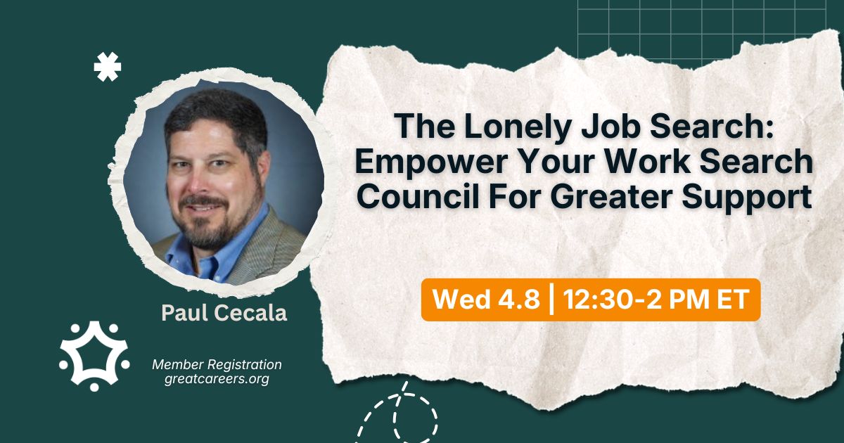 The Lonely Job Search: Empower Your Work Search Council For Greater Support