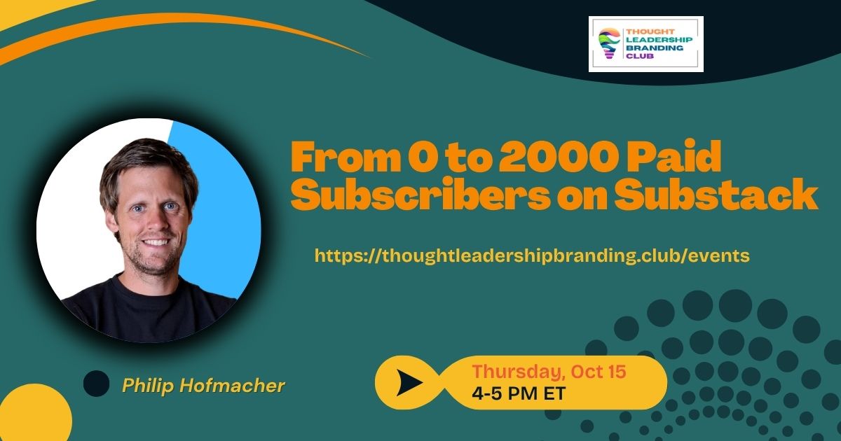 From 0 to over 2000 Paid Subscribers on Substack